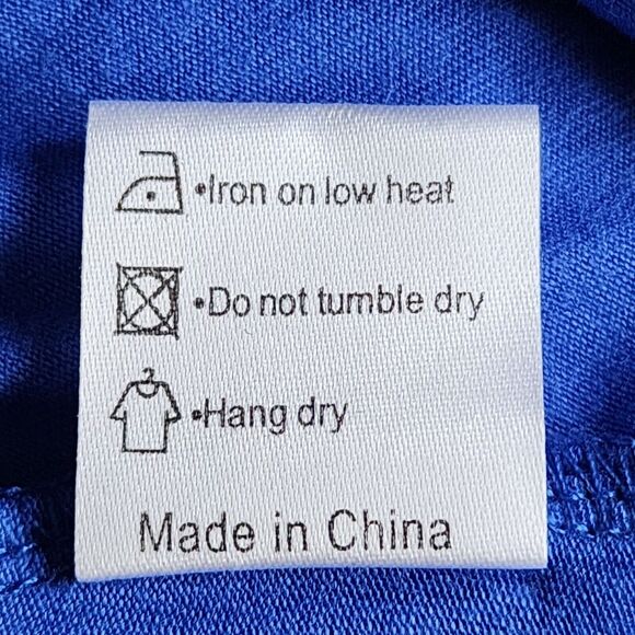 Bishuige Womens Blue Lace Detail Long Sleeve Top Rayon Blend Size 3XL NEW‎ - Picture 3 of 9